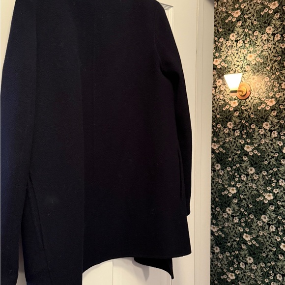 Theory navy Double faced wool/cashmere  open coat - Picture 2 of 6